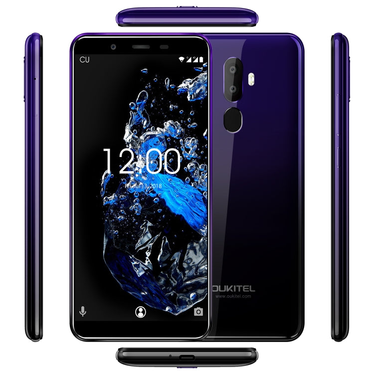 OUKITEL U25 Pro, 4GB+64GB, Dual Back Cameras, Fingerprint Identification, 5.5 inch Android 8.1 MTK6750T Octa Core up to 1.5GHz, Network: 4G, Dual SIM, OTG, OTA(Twilight) - OUKITEL by OUKITEL | Online Shopping UK | buy2fix