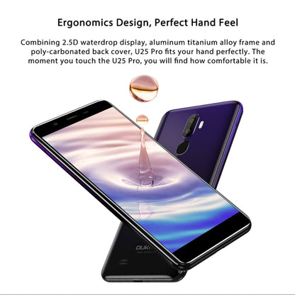 OUKITEL U25 Pro, 4GB+64GB, Dual Back Cameras, Fingerprint Identification, 5.5 inch Android 8.1 MTK6750T Octa Core up to 1.5GHz, Network: 4G, Dual SIM, OTG, OTA(Twilight) - OUKITEL by OUKITEL | Online Shopping UK | buy2fix