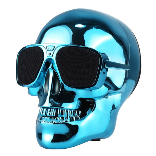 Sunglasses Skull Bluetooth Stereo Speaker, for iPhone, Samsung, HTC, Sony and other Smartphones (Blue) - Desktop Speaker by buy2fix | Online Shopping UK | buy2fix