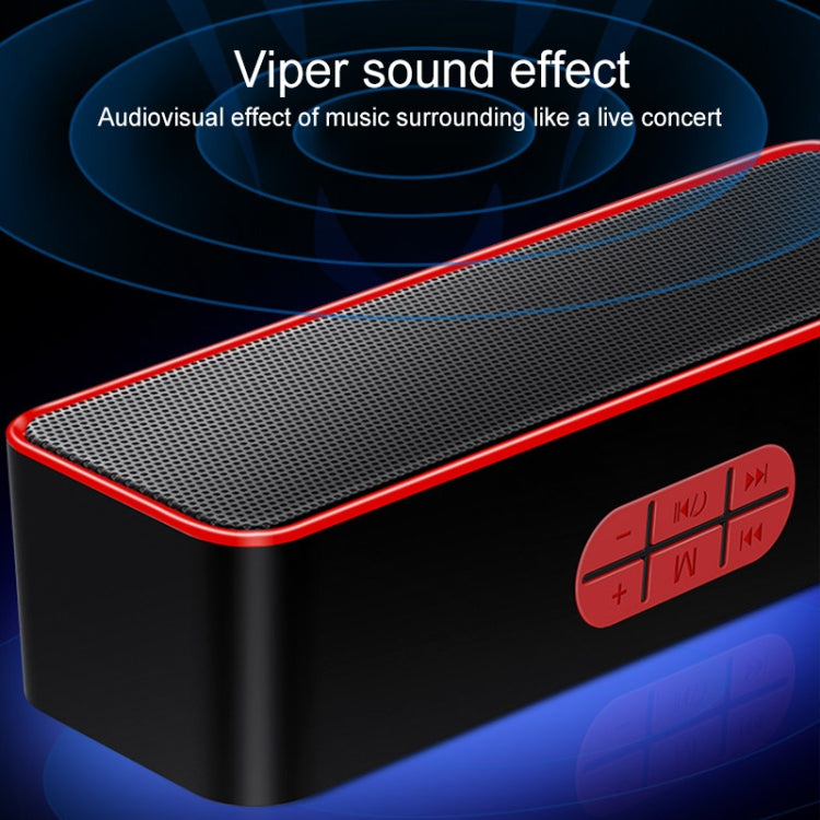 SC211 Multifunctional Card Music Playback Bluetooth Speaker, Support Handfree Call & TF Card & U-disk & AUX Audio & FM Function(Red) - Desktop Speaker by buy2fix | Online Shopping UK | buy2fix