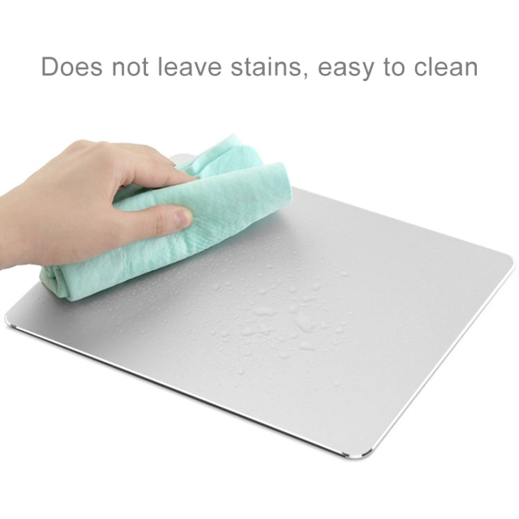 Aluminum Alloy Double-sided Non-slip Mat Desk Mouse Pad, Size : L(Silver) - Mouse Pads by buy2fix | Online Shopping UK | buy2fix