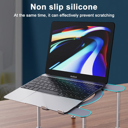 R-JUST BJ03 Universal Detachable Bench Shape Aluminum Alloy Angle Adjustable Laptop Stand - MacBook Holder by R-JUST | Online Shopping UK | buy2fix