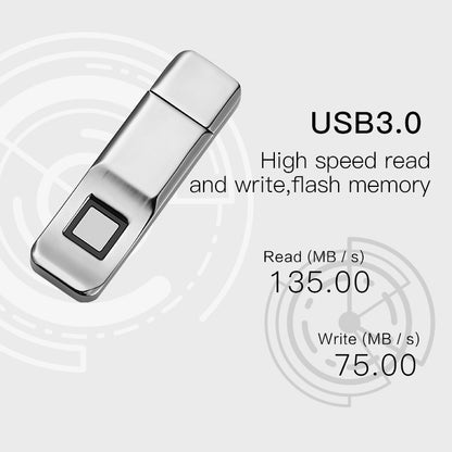 P1 High Speed USB 3.0 32GB Fingerprint Encryption Flash Disk USB Memory Stick Pen Drive U DISK, Write: 75MB/s, Read: 135MB/s - USB Flash Drives by buy2fix | Online Shopping UK | buy2fix