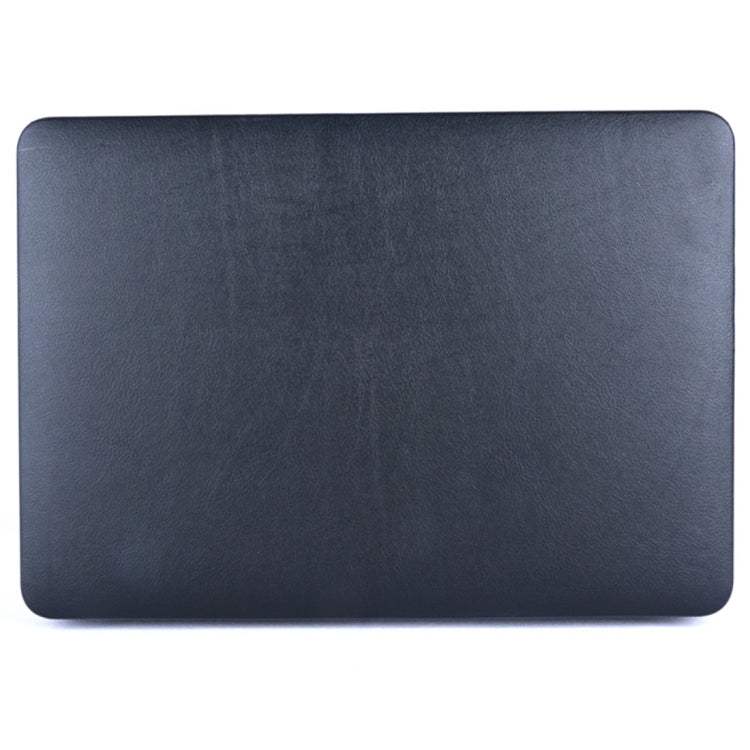 For MacBook Air 13.3 inch A1466 2012-2017 / A1369 2010-2012 Laptop PU Leather Paste Case (Black) - MacBook Air Cases by buy2fix | Online Shopping UK | buy2fix