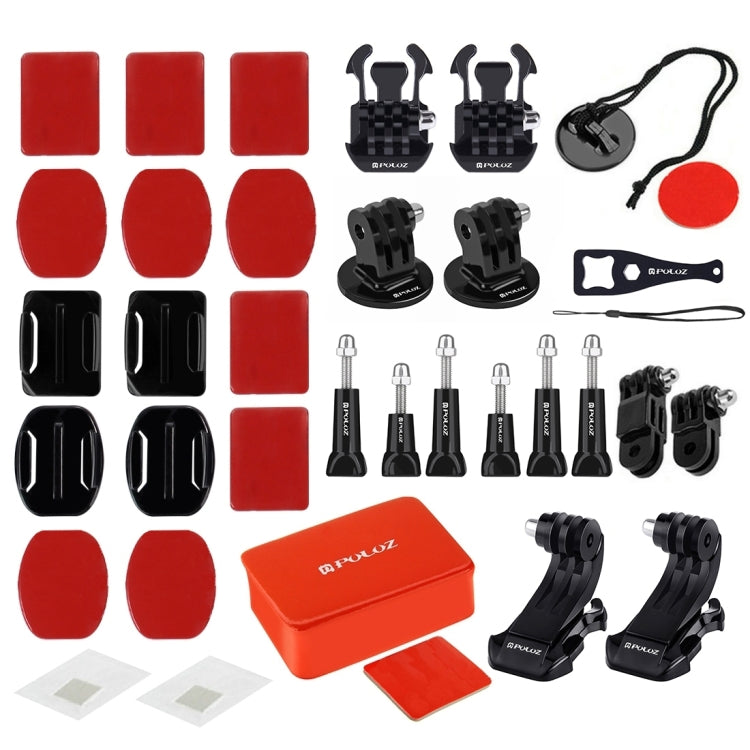 PULUZ 53 in 1 Accessories Total Ultimate Combo Kits with Orange EVA Case (Chest Strap + Suction Cup Mount + 3-Way Pivot Arms + J-Hook Buckle + Wrist Strap + Helmet Strap + Extendable Monopod + Surface ...  for GoPro, Insta360, DJI and Other Action Cameras -  by PULUZ | Online Shopping UK | buy2fix