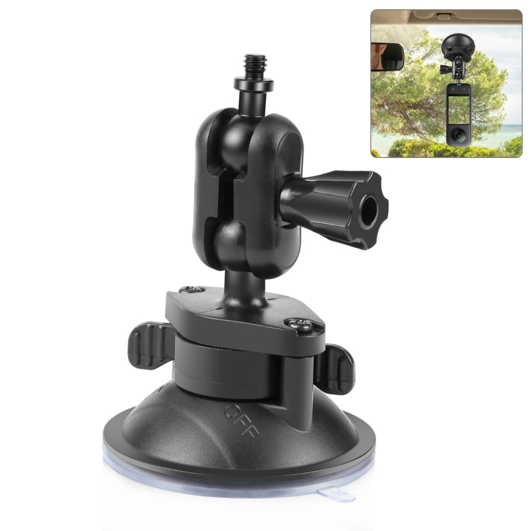 PULUZ 1/4 inch Magic Arm Suction Cup Mount (Black) - Helmet Mount by PULUZ | Online Shopping UK | buy2fix