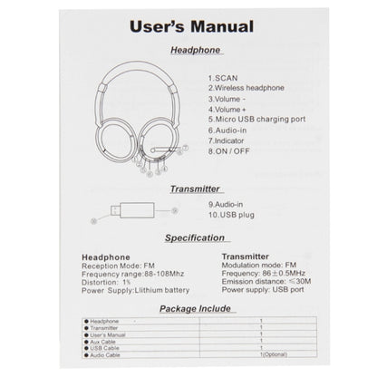 KST-900ST 2.4GHZ Wireless Music Headphone with Control Volume, Support FM Radio / AUX / MP3 - Headset & Headphone by buy2fix | Online Shopping UK | buy2fix