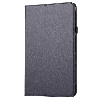 For Galaxy Tab A 10.1 / T580 Litchi Texture Magnetic Horizontal Flip Leather Case with Holder & Sleep / Wake-up Function(Black) - Tab A 10.1 by buy2fix | Online Shopping UK | buy2fix