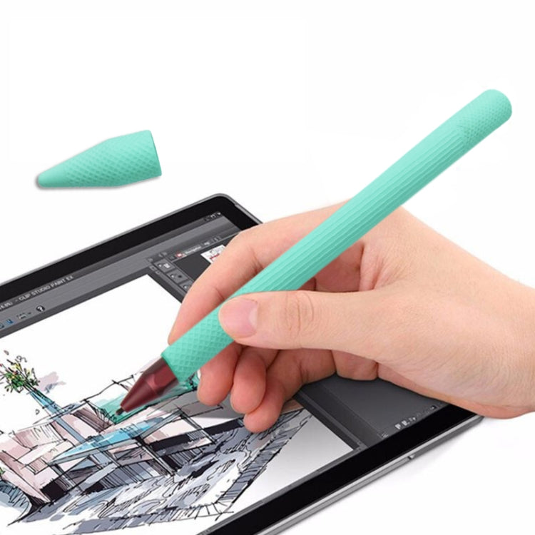 Stylus Pen Silica Gel Protective Case for Microsoft Surface Pro 5 / 6 (Mint Green) - Pencil Accessories by buy2fix | Online Shopping UK | buy2fix