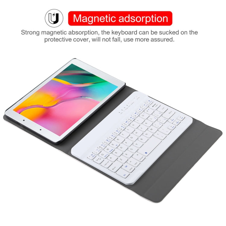Ultra-thin Detachable Magnetic Bluetooth Keyboard Leather Tablet Case for Galaxy Tab A 8.0 2019 P200 / P205, with Holder(Rose Gold) - Samsung Keyboard by buy2fix | Online Shopping UK | buy2fix