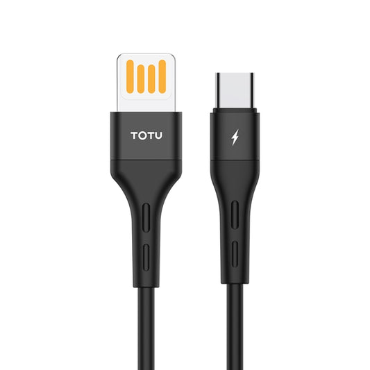 TOTUDESIGN BTA-028 Soft Series 3A Type-C / USB-C Silicone Charging Cable, Length: 1m (Black) - USB-C & Type-C Cable by TOTUDESIGN | Online Shopping UK | buy2fix