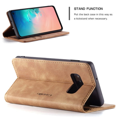 CaseMe-013 Multifunctional Retro Frosted Horizontal Flip Leather Case for Galaxy S10 E, with Card Slot & Holder & Wallet (Brown) - Galaxy Phone Cases by CaseMe | Online Shopping UK | buy2fix