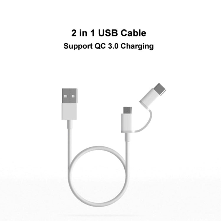 2.4A QC3.0 USB to Micro USB + USB-C / Type-C Fast Charging + Data Transmission TPE Data Cable, Cable Length: 1m - Multifunctional Cable by buy2fix | Online Shopping UK | buy2fix