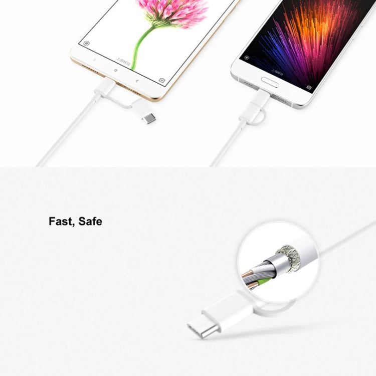 2.4A QC3.0 USB to Micro USB + USB-C / Type-C Fast Charging + Data Transmission TPE Data Cable, Cable Length: 30cm - Multifunctional Cable by buy2fix | Online Shopping UK | buy2fix