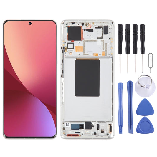 For Xiaomi 12 Pro / 12S Pro AMOLED Original LCD Screen Digitizer Full Assembly with Frame (Silver) - LCD Screen by buy2fix | Online Shopping UK | buy2fix