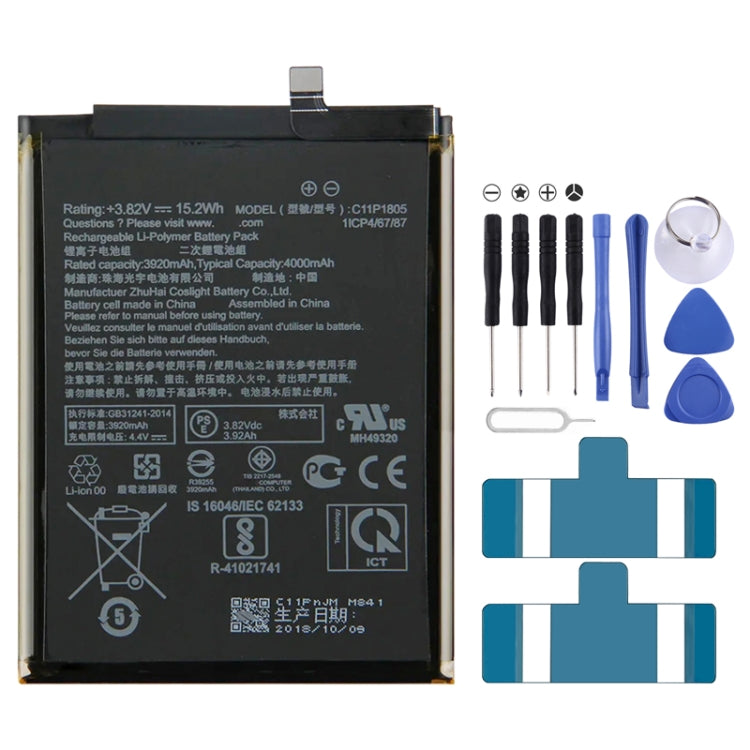 4000mAh Battery Replacement For ASUS Zenfone Max M2 ZB633KL C11P1805 - Others by buy2fix | Online Shopping UK | buy2fix