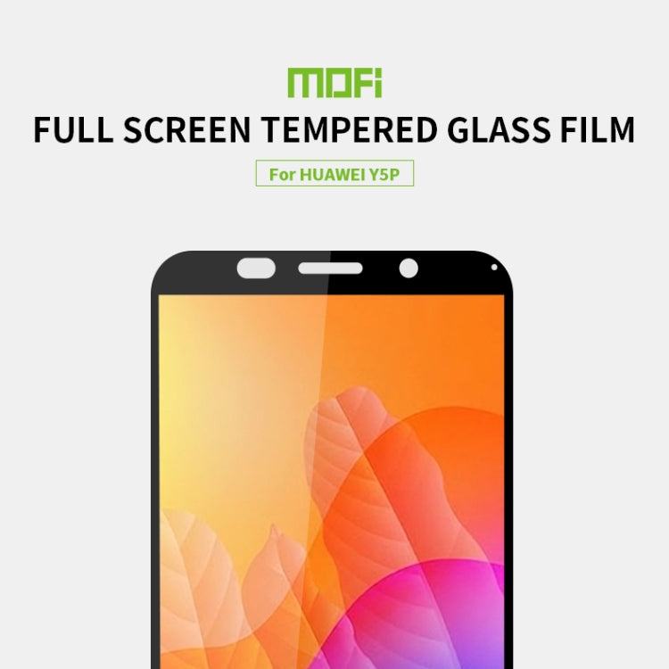 For Huawei Y5P/Y5 Prime MOFI 9H 2.5D Full Screen Tempered Glass Film(Black) - Huawei Tempered Glass by MOFI | Online Shopping UK | buy2fix