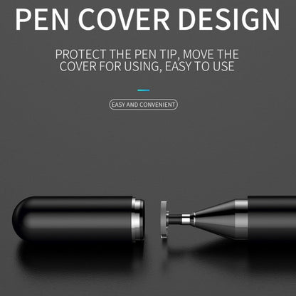 Imitation Porcelain 2 in 1 Mobile Phone Touch Screen Capacitive Pen for Apple / Huawei / Xiaomi / Samsung(Black) - Pencil Accessories by buy2fix | Online Shopping UK | buy2fix