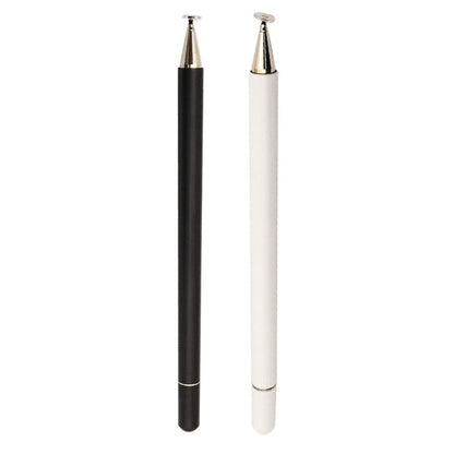 Imitation Porcelain 2 in 1 Mobile Phone Touch Screen Capacitive Pen for Apple / Huawei / Xiaomi / Samsung(White) - Pencil Accessories by buy2fix | Online Shopping UK | buy2fix