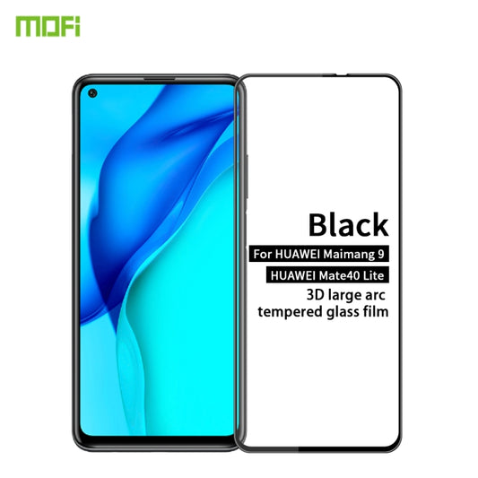 For Huawei Maimang 9 / Mate 40 Lite MOFI 9H 3D Explosion-proof Curved Screen Tempered Glass Film(Black) - Huawei Tempered Glass by MOFI | Online Shopping UK | buy2fix