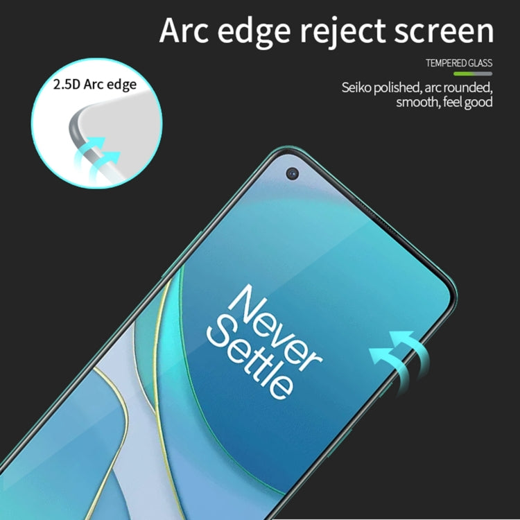 For OnePlus 8T MOFI 9H 2.5D Full Screen Tempered Glass Film(Black) - OnePlus Tempered Glass by MOFI | Online Shopping UK | buy2fix