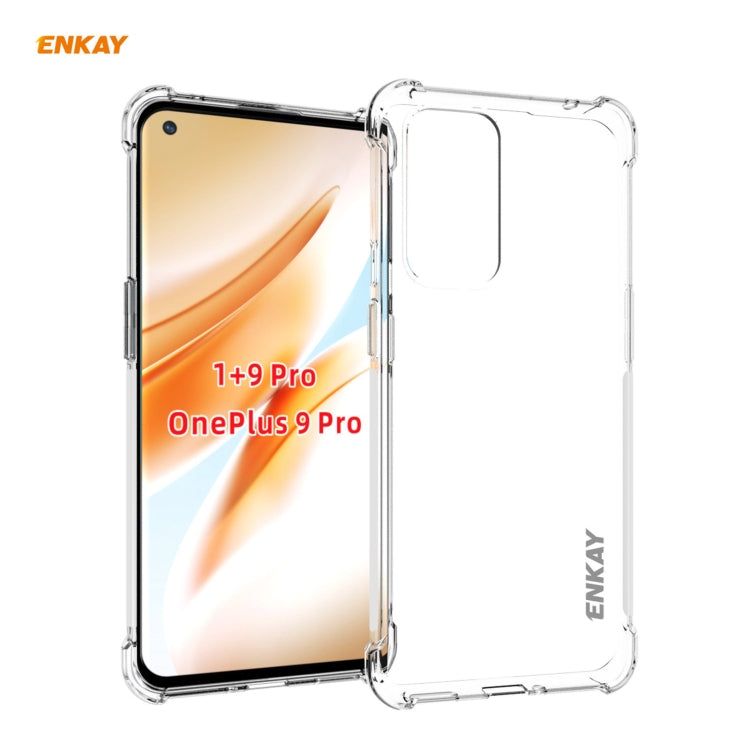 For OnePlus 9 Pro Hat-Prince ENKAY Clear TPU Shockproof Case Soft Anti-slip Cover - OnePlus Cases by ENKAY | Online Shopping UK | buy2fix