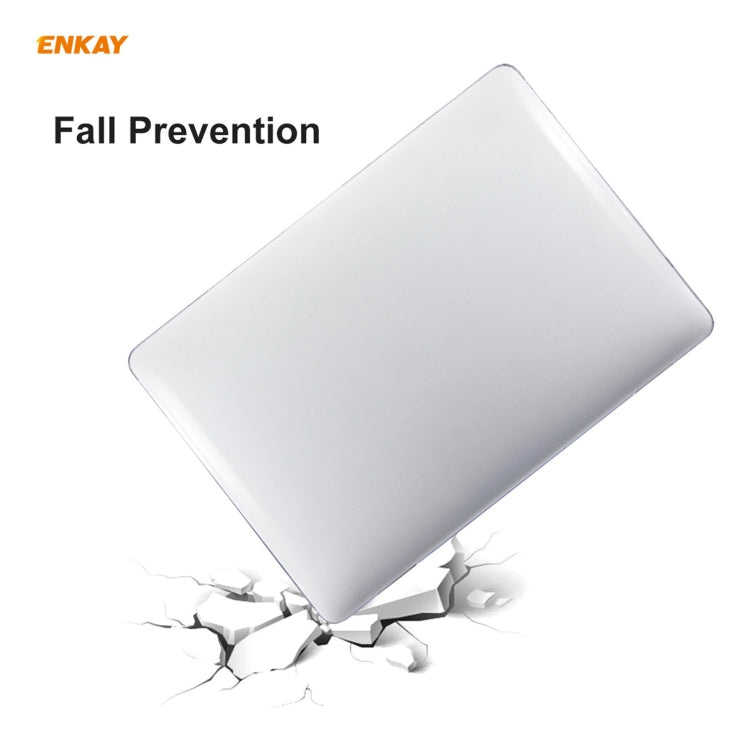 ENKAY 3 in 1 Crystal Laptop Protective Case + US Version TPU Keyboard Film + Anti-dust Plugs Set for MacBook Pro 13.3 inch A1706 / A1989 / A2159 (with Touch Bar)(Transparent) - MacBook Pro Cases by ENKAY | Online Shopping UK | buy2fix