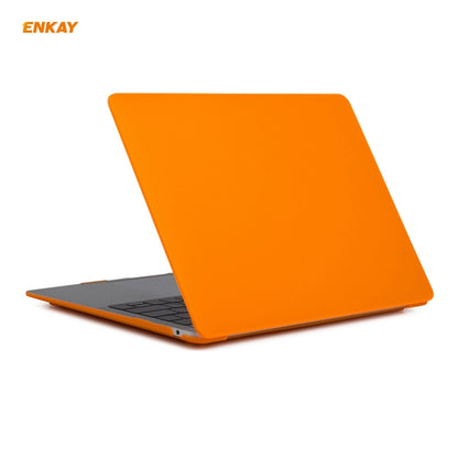 ENKAY 3 in 1 Matte Laptop Protective Case + EU Version TPU Keyboard Film + Anti-dust Plugs Set for MacBook Air 13.3 inch A1932 (2018)(Orange) - MacBook Air Cases by ENKAY | Online Shopping UK | buy2fix