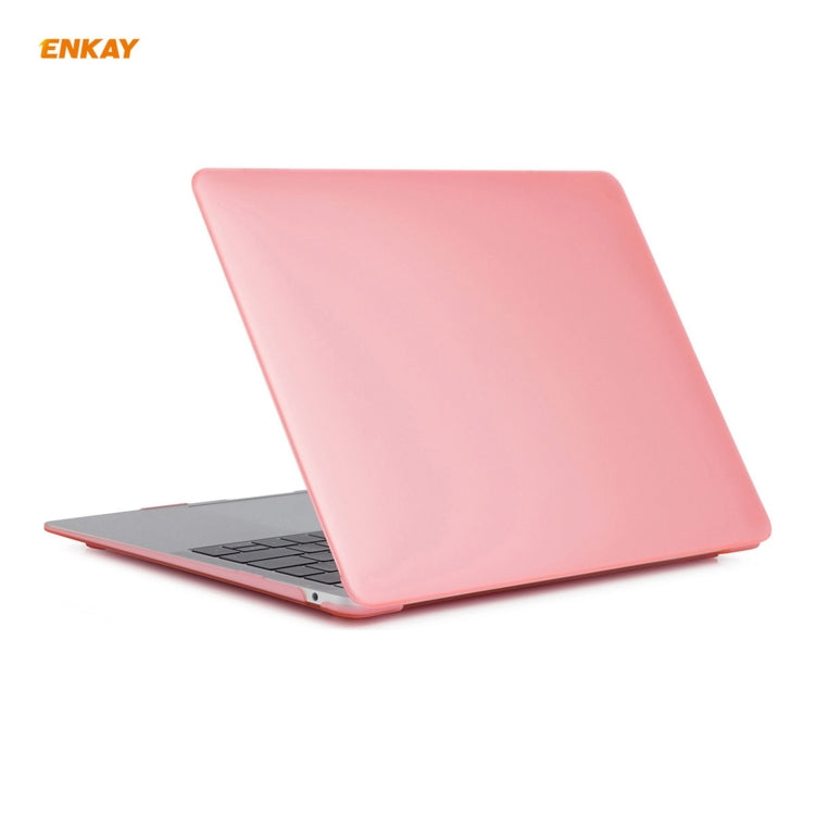 ENKAY 3 in 1 Matte Laptop Protective Case + EU Version TPU Keyboard Film + Anti-dust Plugs Set for MacBook Air 13.3 inch A2179 & A2337 (2020)(Pink) - MacBook Pro Cases by ENKAY | Online Shopping UK | buy2fix