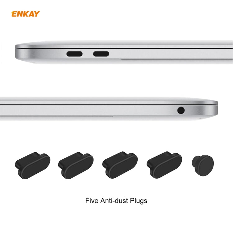 ENKAY 3 in 1 Crystal Laptop Protective Case + US Version TPU Keyboard Film + Anti-dust Plugs Set for MacBook Pro 13.3 inch A2251 & A2289 & A2338 (with Touch Bar)(Green) - MacBook Pro Cases by ENKAY | Online Shopping UK | buy2fix