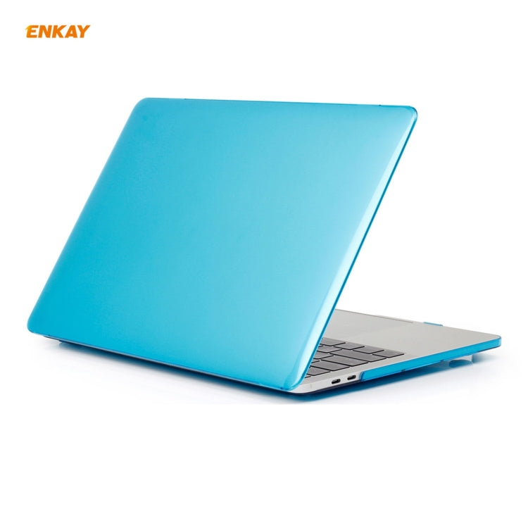 ENKAY 3 in 1 Crystal Laptop Protective Case + US Version TPU Keyboard Film + Anti-dust Plugs Set for MacBook Pro 16 inch A2141 (with Touch Bar)(Light Blue) - MacBook Pro Cases by ENKAY | Online Shopping UK | buy2fix