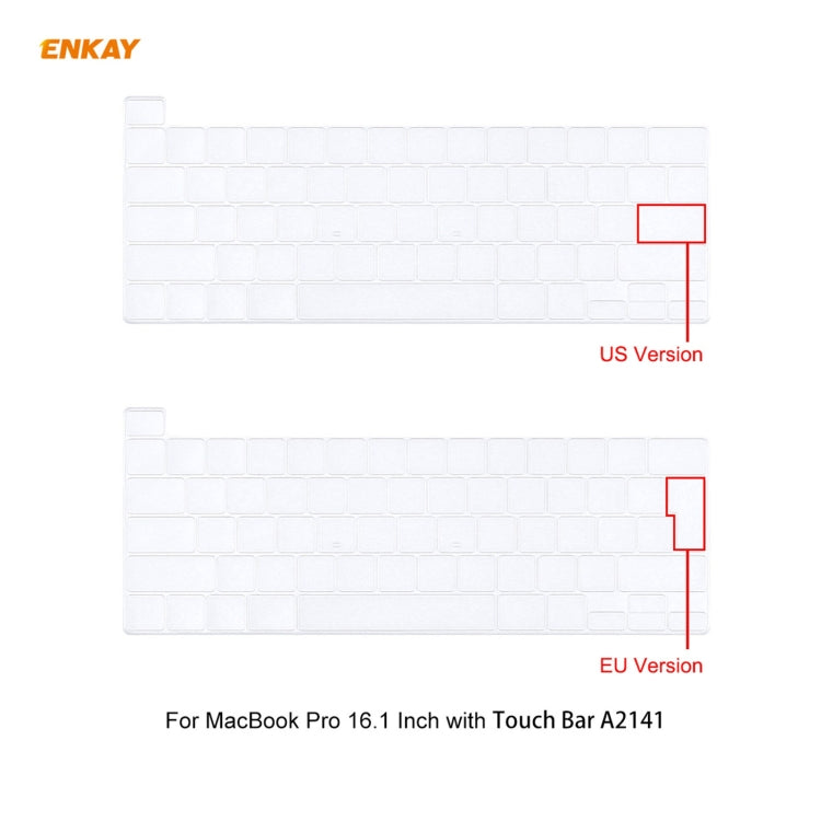 ENKAY 3 in 1 Crystal Laptop Protective Case + US Version TPU Keyboard Film + Anti-dust Plugs Set for MacBook Pro 16 inch A2141 (with Touch Bar)(Purple) - MacBook Pro Cases by ENKAY | Online Shopping UK | buy2fix