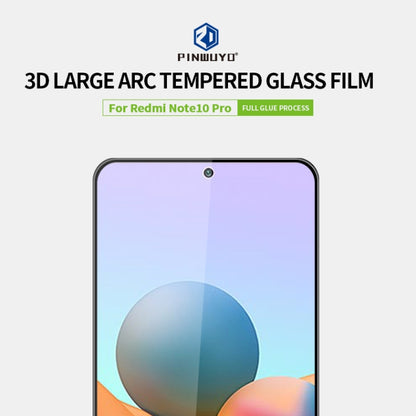 For Xiaomi Redmi Note 10 Pro / Note 10 Pro Max PINWUYO 9H 3D Curved Full Screen Explosion-proof Tempered Glass Film(Black) -  by PINWUYO | Online Shopping UK | buy2fix