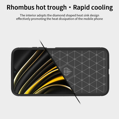 For Xiaomi Poco M3 / Redmi 9T MOFI Gentleness Series Brushed Texture Carbon Fiber Soft TPU Case(Black) - Xiaomi Cases by MOFI | Online Shopping UK | buy2fix