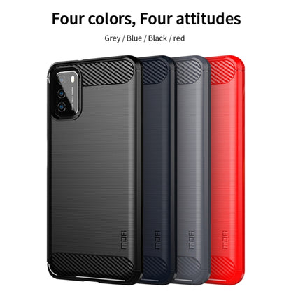 For Xiaomi Poco M3 / Redmi 9T MOFI Gentleness Series Brushed Texture Carbon Fiber Soft TPU Case(Grey) - Xiaomi Cases by MOFI | Online Shopping UK | buy2fix