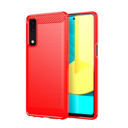 For LG Stylo 7 5G MOFI Gentleness Series Brushed Texture Carbon Fiber Soft TPU Case(Red) - LG by MOFI | Online Shopping UK | buy2fix