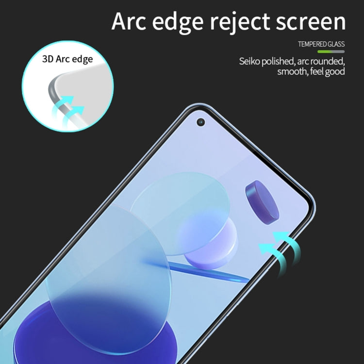 For Xiaomi Mi 11 Lite PINWUYO 9H 3D Curved Full Screen Explosion-proof Tempered Glass Film(Black) -  by PINWUYO | Online Shopping UK | buy2fix