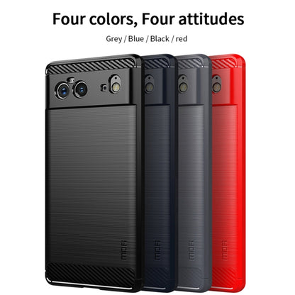 For Google Pixel 6 MOFI Gentleness Series Brushed Texture Carbon Fiber Soft TPU Case(Black) - Google Cases by MOFI | Online Shopping UK | buy2fix