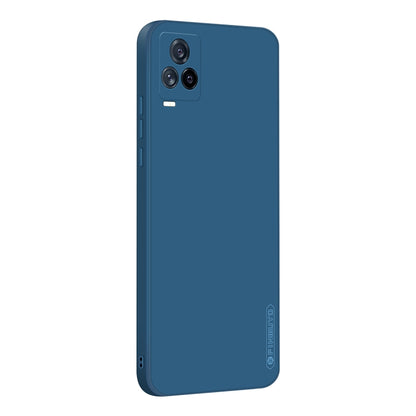 For vivo IQOO7 PINWUYO Touching Series Liquid Silicone TPU Shockproof Case(Blue) - OPPO Cases by PINWUYO | Online Shopping UK | buy2fix