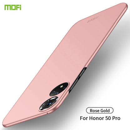 For Honor 50 Pro MOFI Frosted PC Ultra-thin Hard Case(Rose Gold) - Honor Cases by MOFI | Online Shopping UK | buy2fix