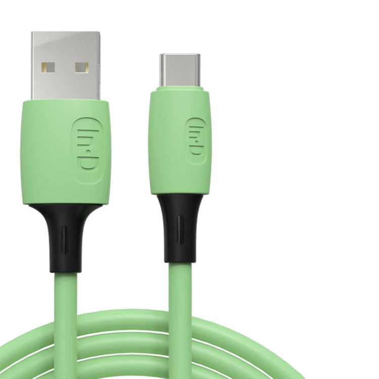 ENKAY Hat-Prince ENK-CB1102 3A USB to USB-C / Type-C Silicone Data Sync Fast Charging Cable, Cable Length: 1.8m(Green) - USB-C & Type-C Cable by ENKAY | Online Shopping UK | buy2fix