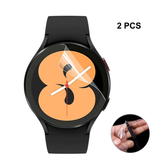2 PCS For Samsung Galaxy Watch4 44mm ENKAY Hat-Prince Full Screen Coverage Without Warping Edge TPU Soft Film - Screen Protector by ENKAY | Online Shopping UK | buy2fix