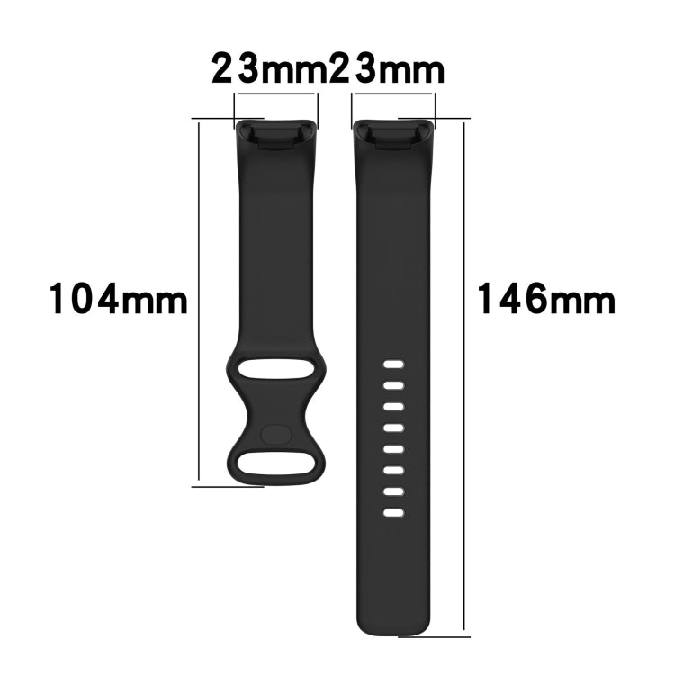 For Fitbit Charge 5 Monochromatic Silicone Watch Band, Size: Small Size(Pink) - Watch Bands by buy2fix | Online Shopping UK | buy2fix