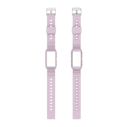 For Fitbit Charge 5 Silicone One Body Armor Watch Band(Light Purple) - Watch Bands by buy2fix | Online Shopping UK | buy2fix