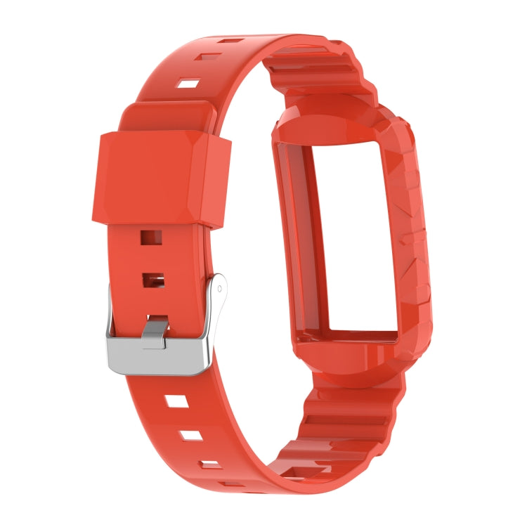 For Fitbit Charge 4 Silicone One Body Armor Watch Band(Orange) - Watch Bands by buy2fix | Online Shopping UK | buy2fix