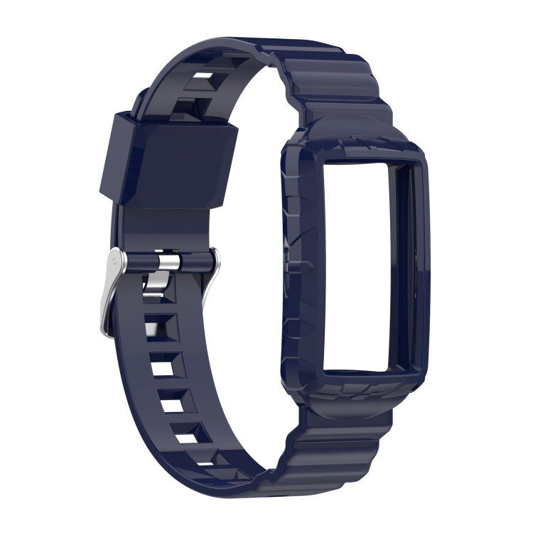 For Fitbit Charge 4 SE Silicone One Body Armor Watch Band(Navy Blue) - Watch Bands by buy2fix | Online Shopping UK | buy2fix