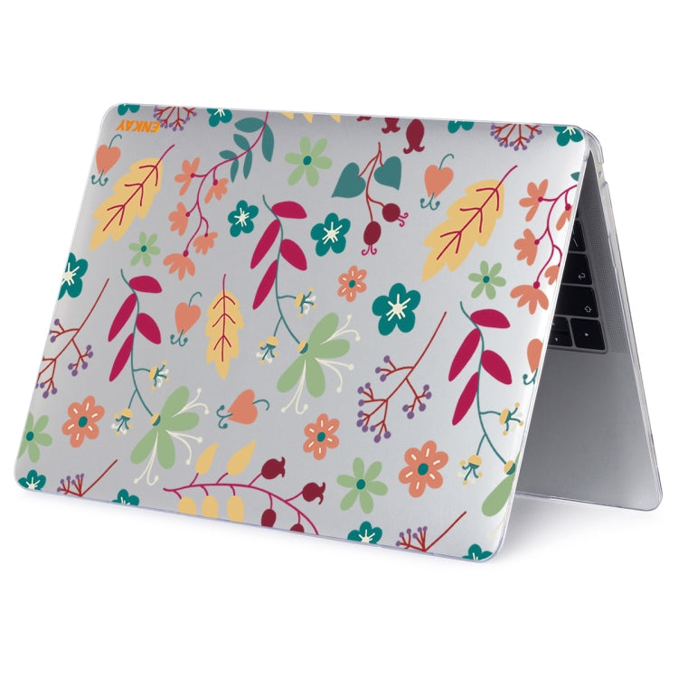 ENKAY Flower Series Pattern Laotop Protective Crystal Case For MacBook Air 13.3 inch A1932 / A2179 / A2337(Spring) - MacBook Air Cases by ENKAY | Online Shopping UK | buy2fix