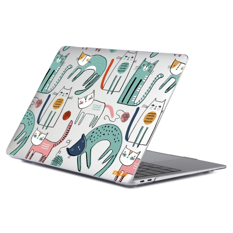 ENKAY Animal Series Pattern Laotop Protective Crystal Case For MacBook Pro 15.4 inch A1707 / A1990(Thin Cat) - MacBook Pro Cases by ENKAY | Online Shopping UK | buy2fix