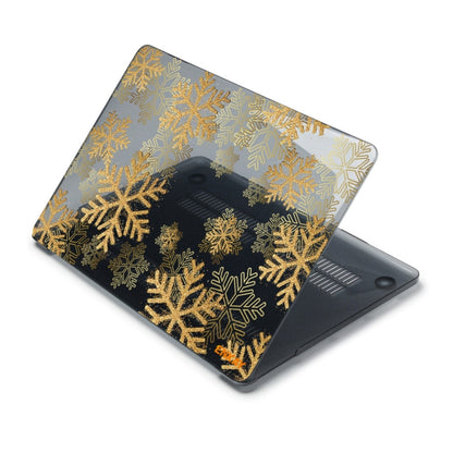 ENKAY Vintage Pattern Series Laotop Protective Crystal Case For MacBook Air 13.3 inch A1932 / A2179 / A2337(Golden Snowflake) - MacBook Air Cases by ENKAY | Online Shopping UK | buy2fix