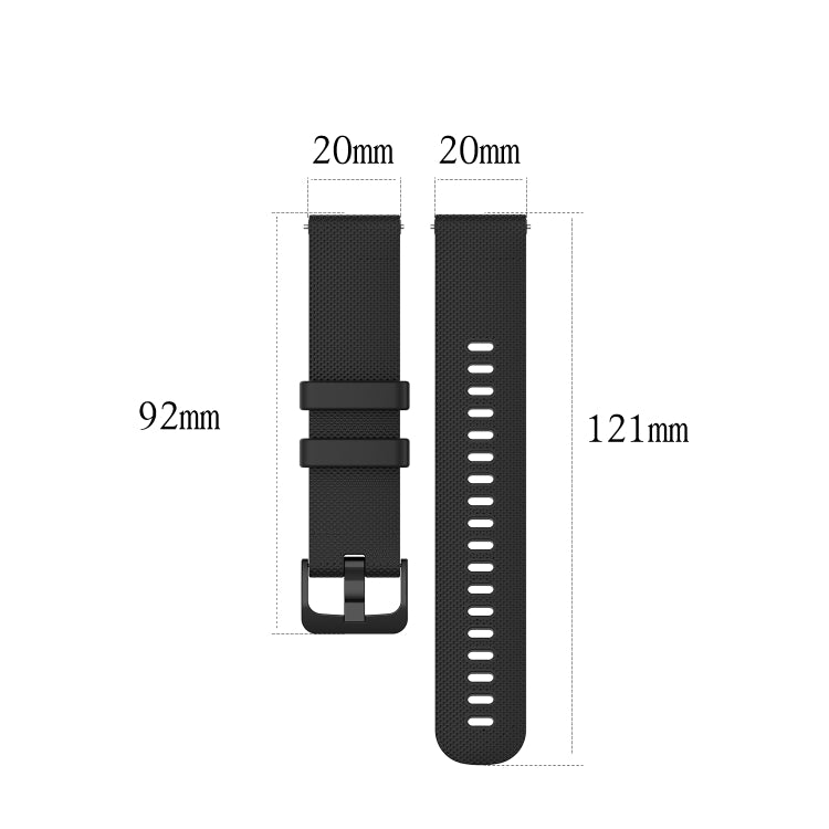 For Samsung Galaxy Watch 42mm 20mm Checkered Silicone Watch Band(Grey) - Watch Bands by buy2fix | Online Shopping UK | buy2fix